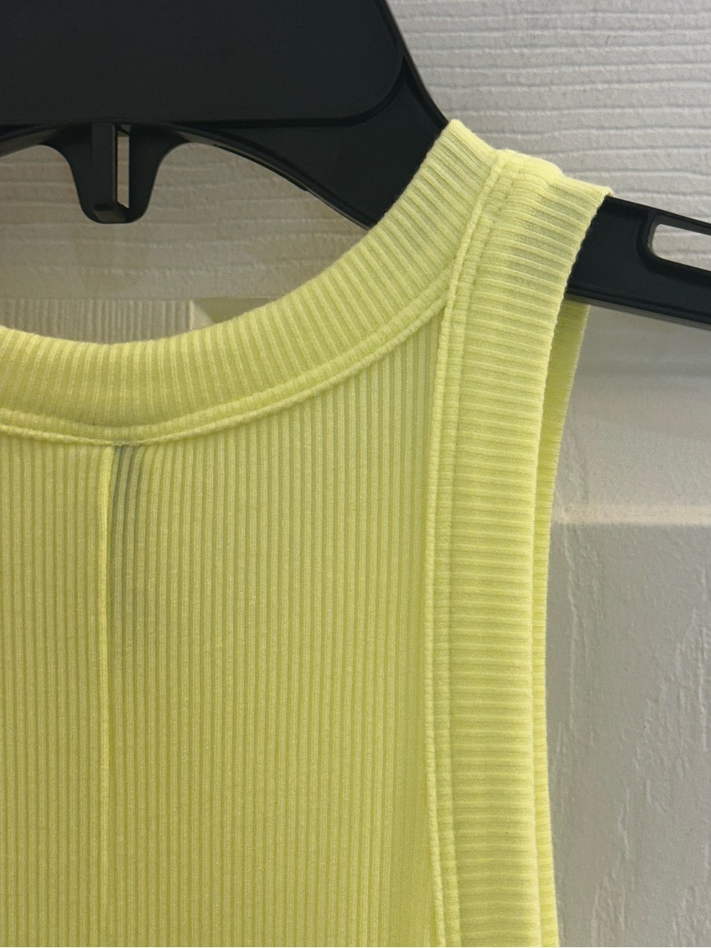 Skims Soft Lounge Ribbed High Neck Tank Dress in Neon Yellow Lemonade size Large - Picture 12 of 13